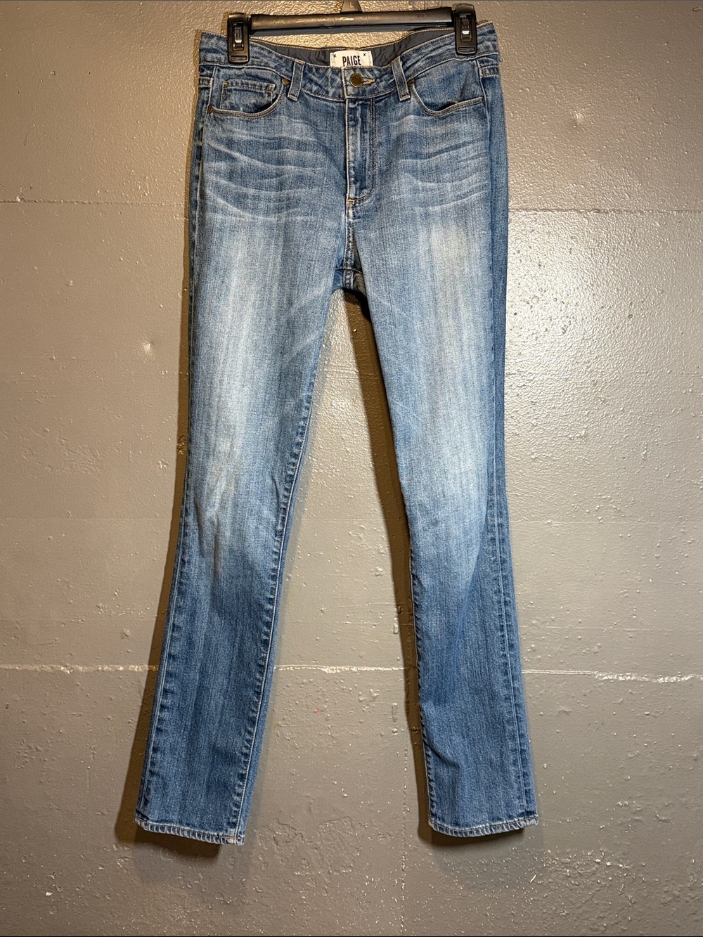 PAIGE Light Wash Women's Straight Leg Jeans